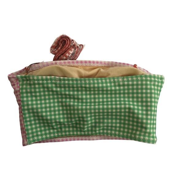 Pink Chicken Courtney Pink and Green Gingham Tankini Top NWT - Picture 2 of 6